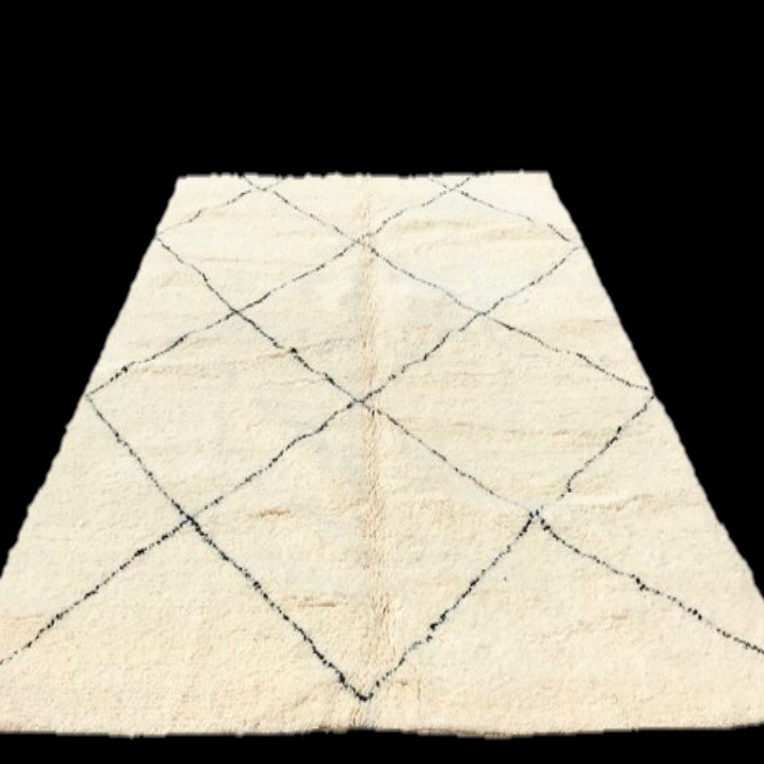 Moroccan Rug Hand-Woven Berber Carpet Wool Area Rug Wool Carpet