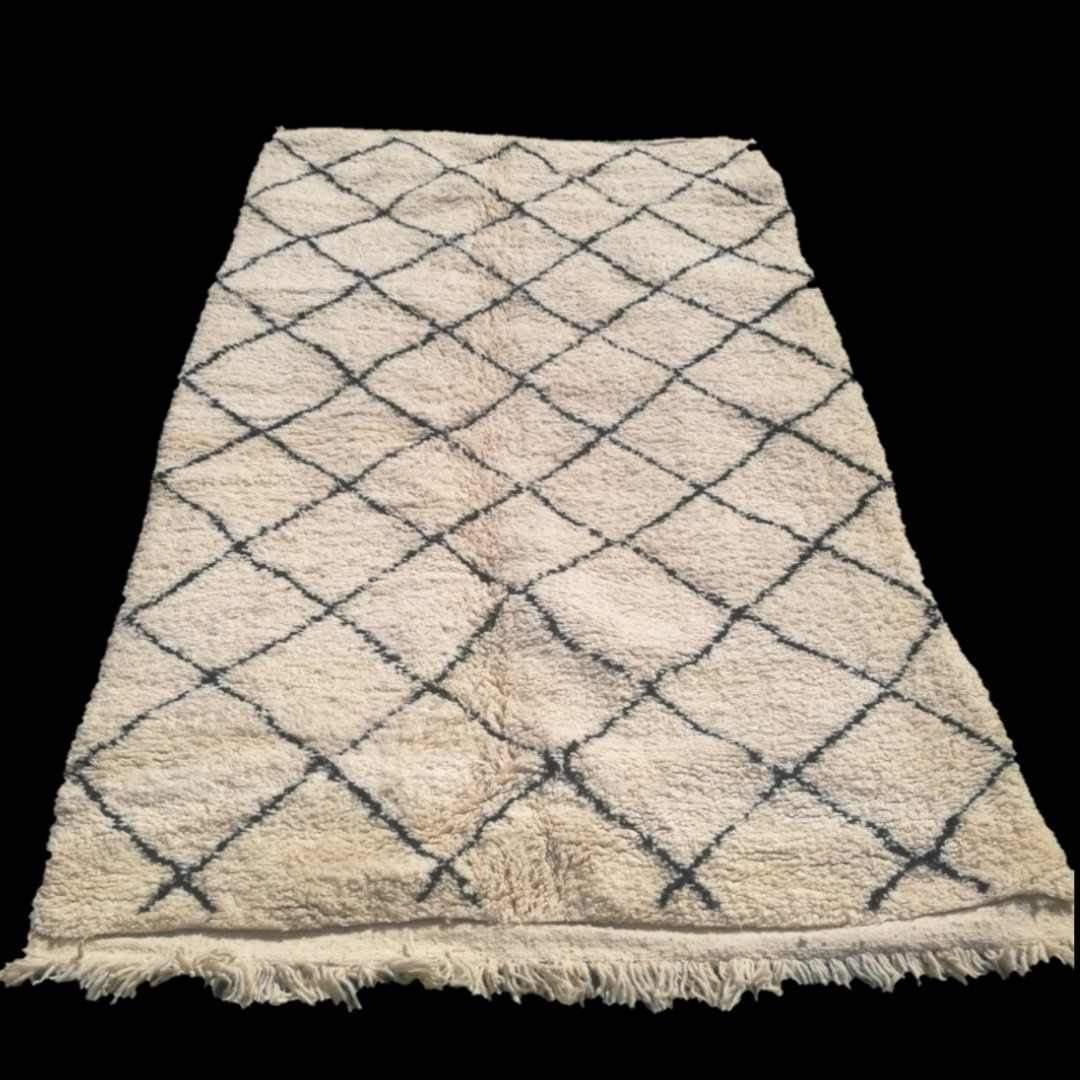 Moroccan Handmade Rug, Berber Carpet, Wool Rug, Beni ourain style, Area rug